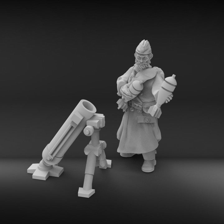 mortier soldat artique