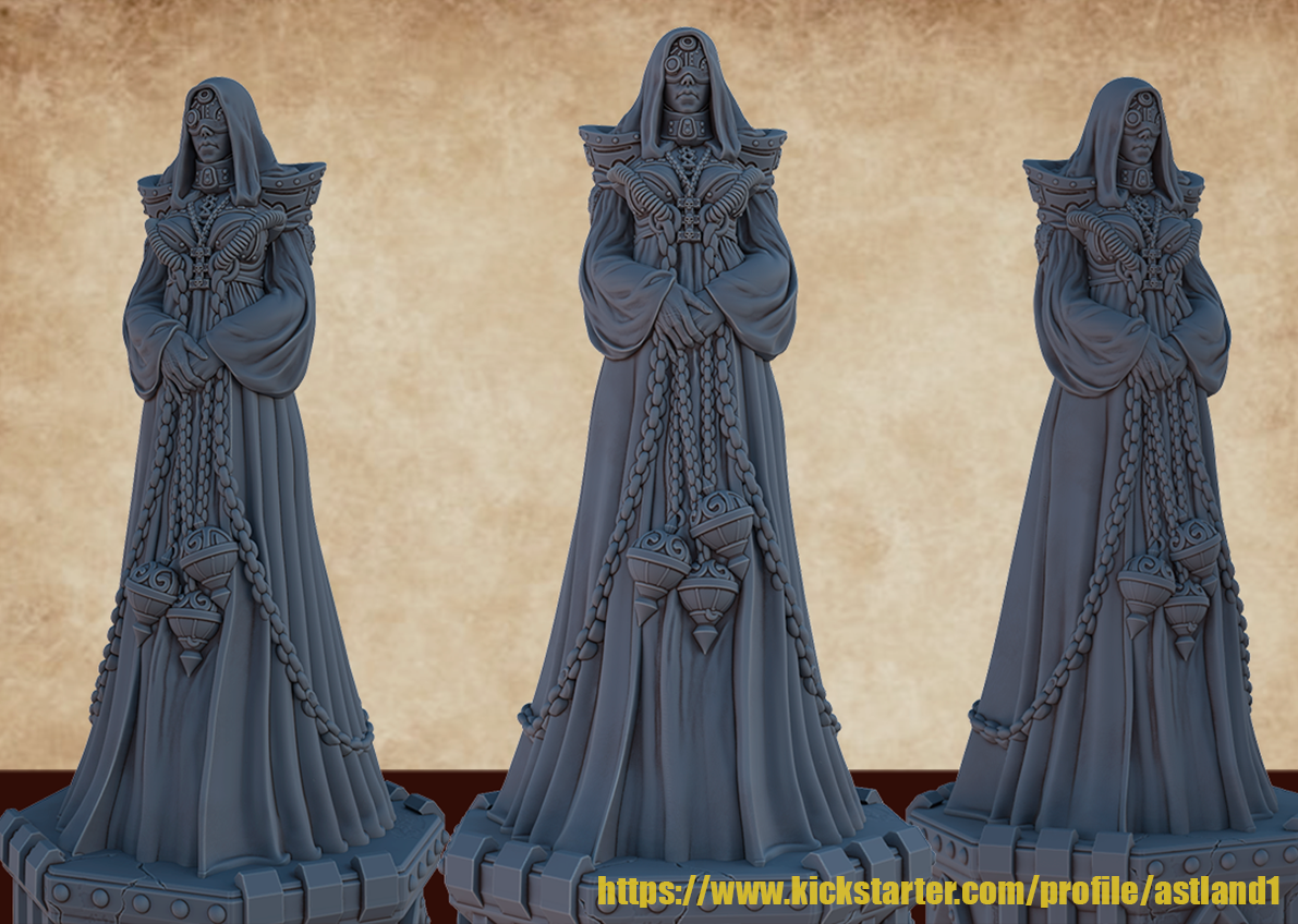 statue acolyte  hauteur 15 cm avec piedestal