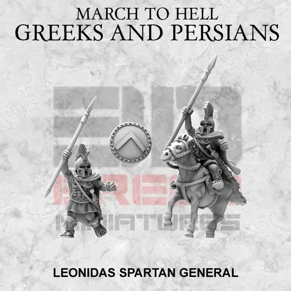 leonidas a pied et a cheval 15mm