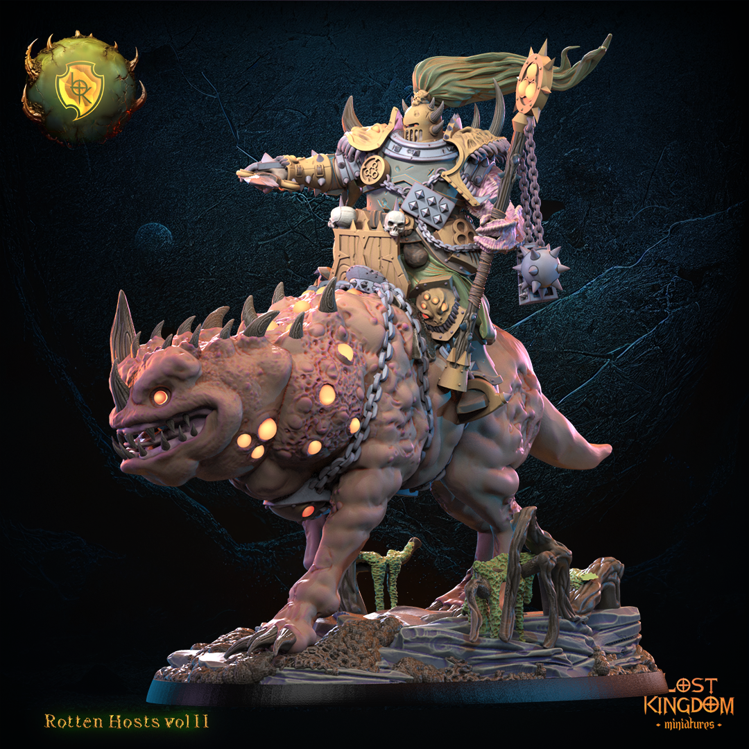 seigneur de la pestilence sur monture demoniaque
