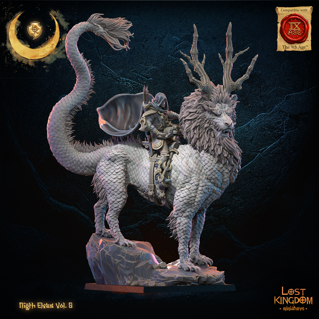 seigneur elfes noires sur monture