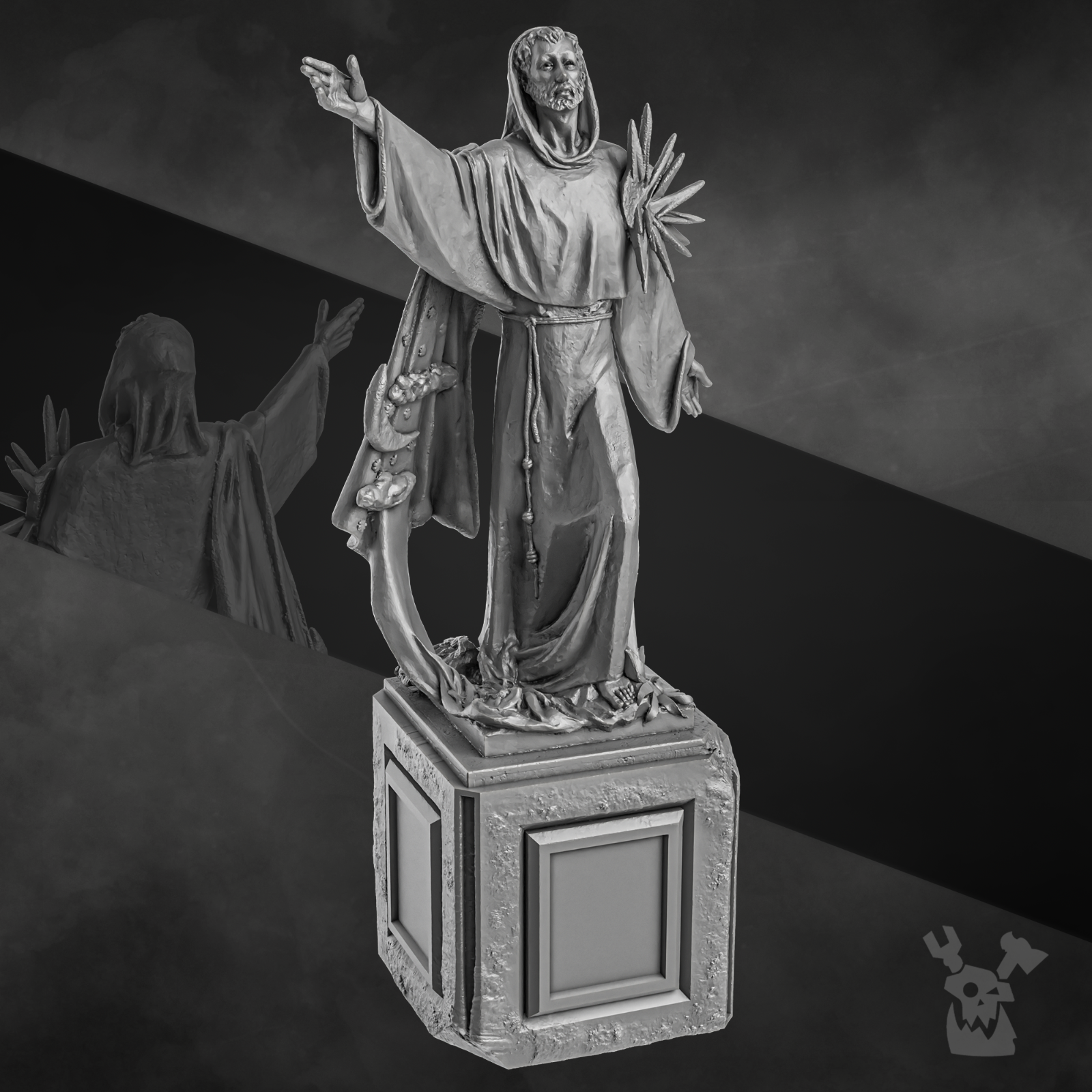 statue hauteur 8,4 cm avec piedestal