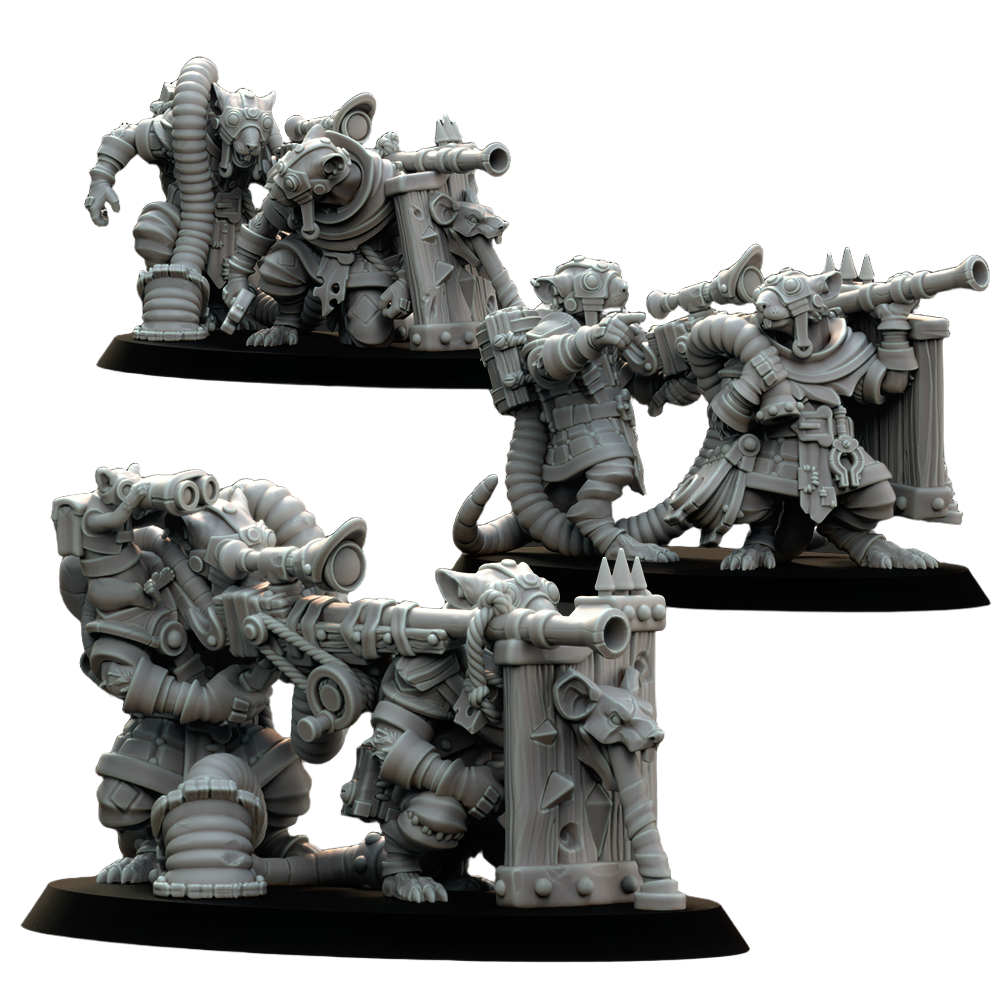 3 sniper rat compatible Jezzails à Malepierre homme rat