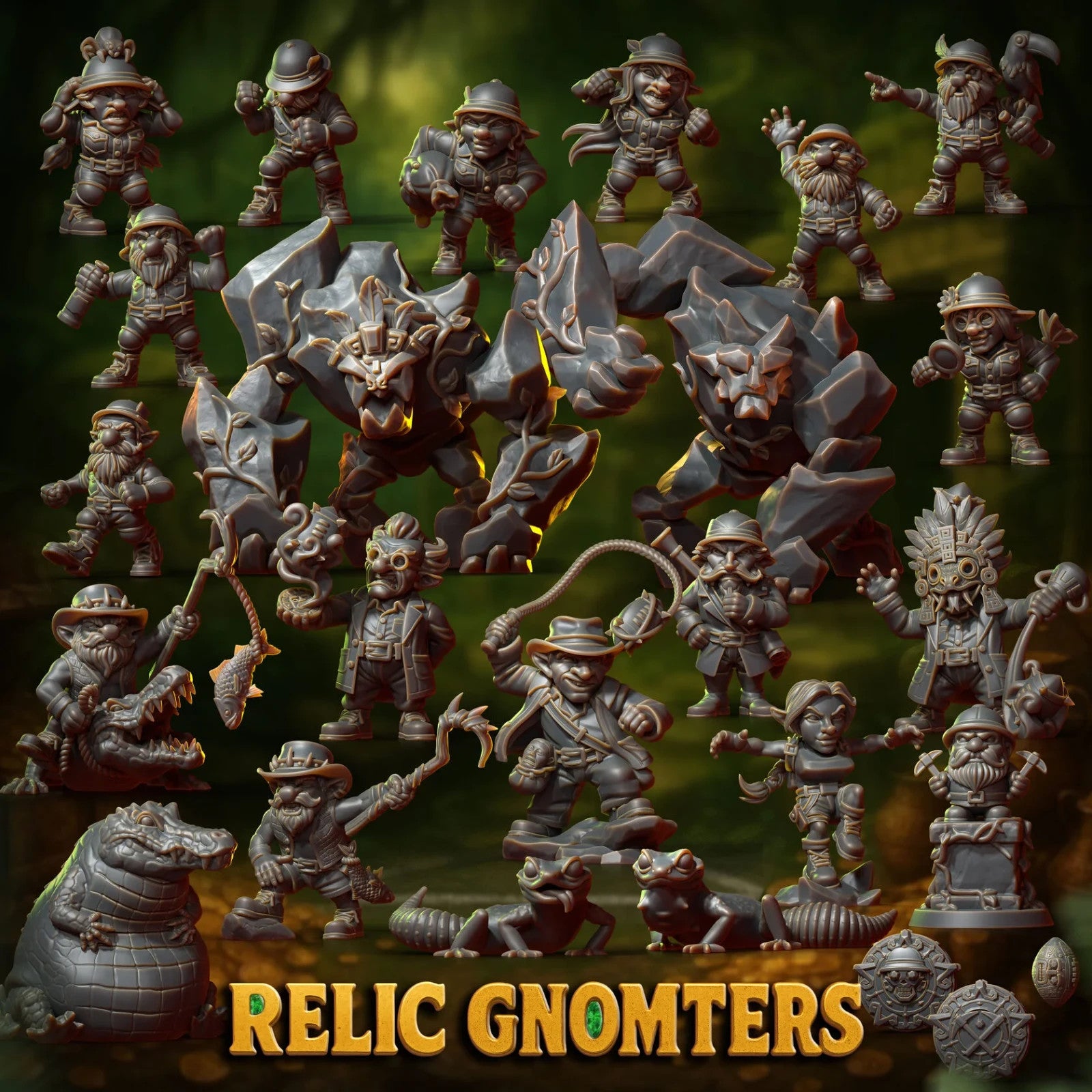 Relic Gnomters equipe complete halfling   Fantasy Football 21 figurines