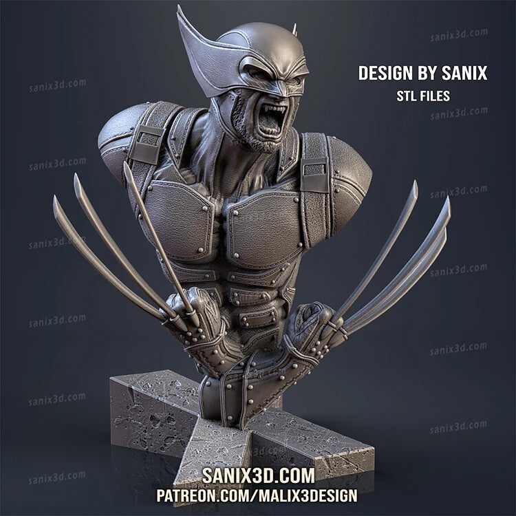 buste wolverine de 10 cm, buste fan art