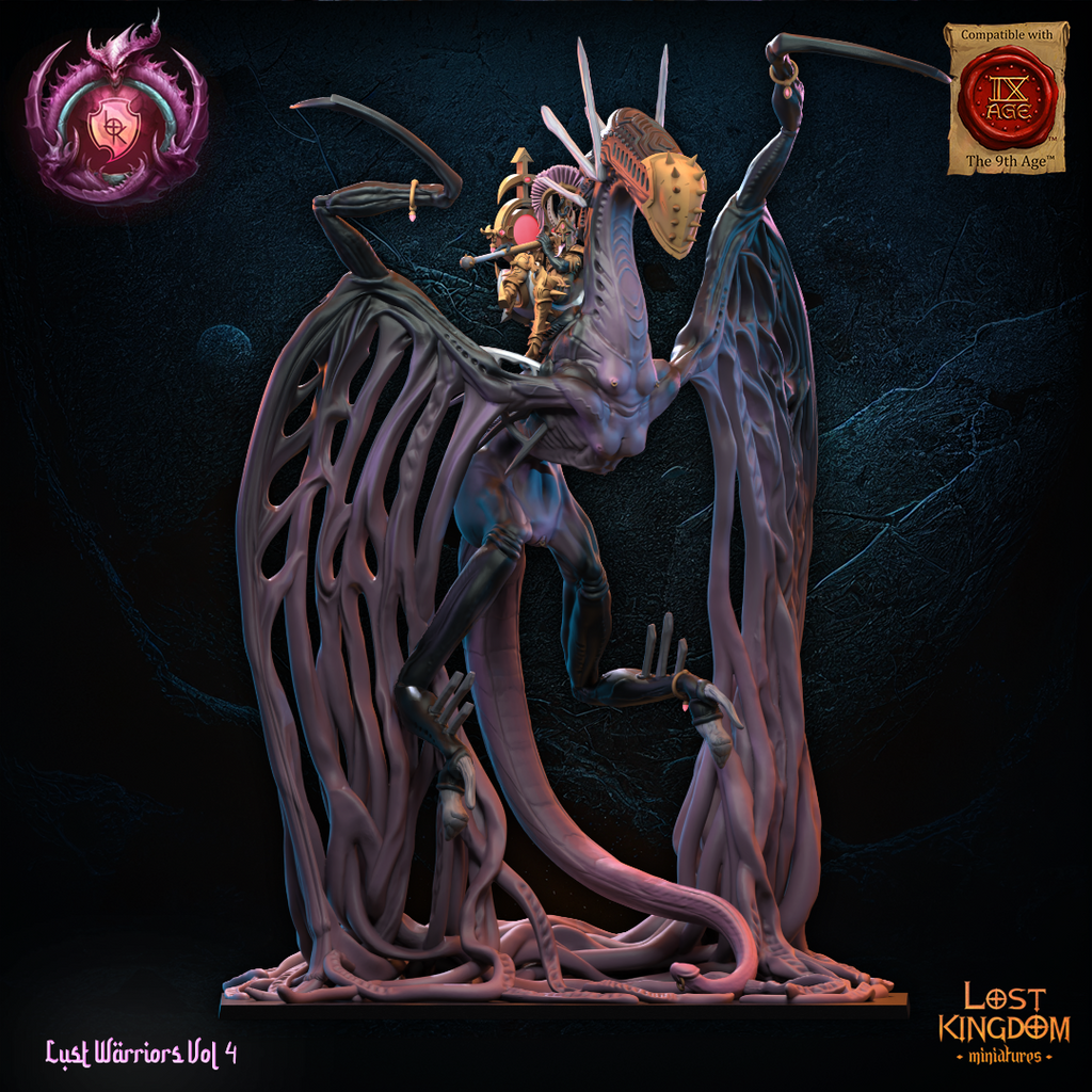 seigneur sur dragon guerrier du chaos