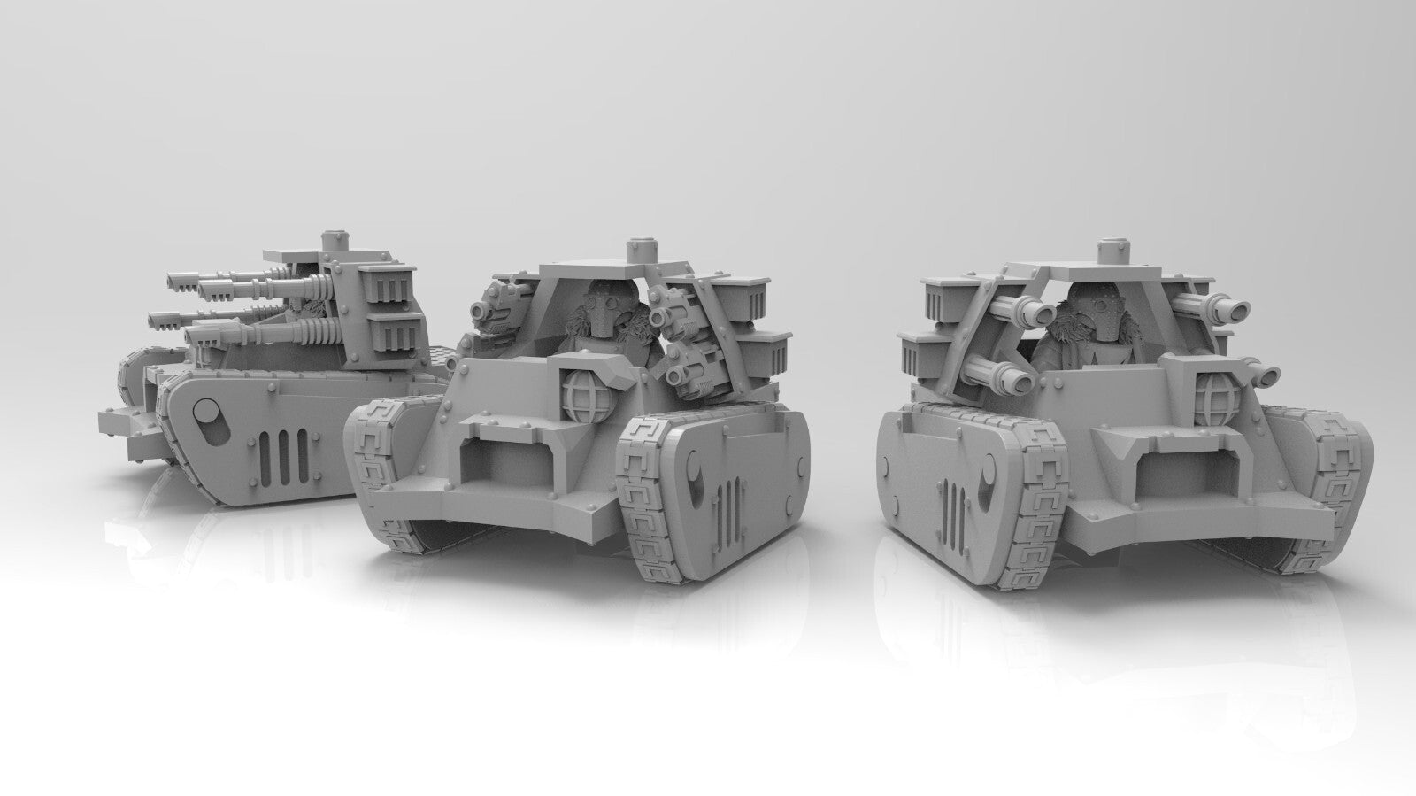 3x Lunar Auxilia Quad Tankettes garde du chaos 