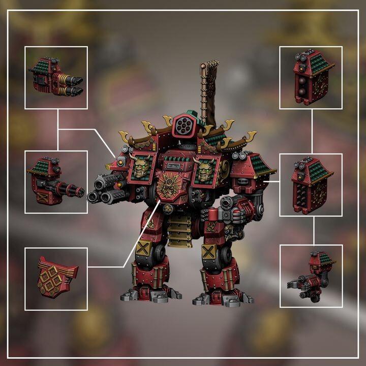 Manzu Ama - Oni class Mech   samurai