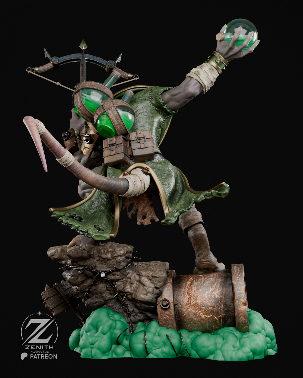 Homme rat figurine fan art hauteur 26 cm