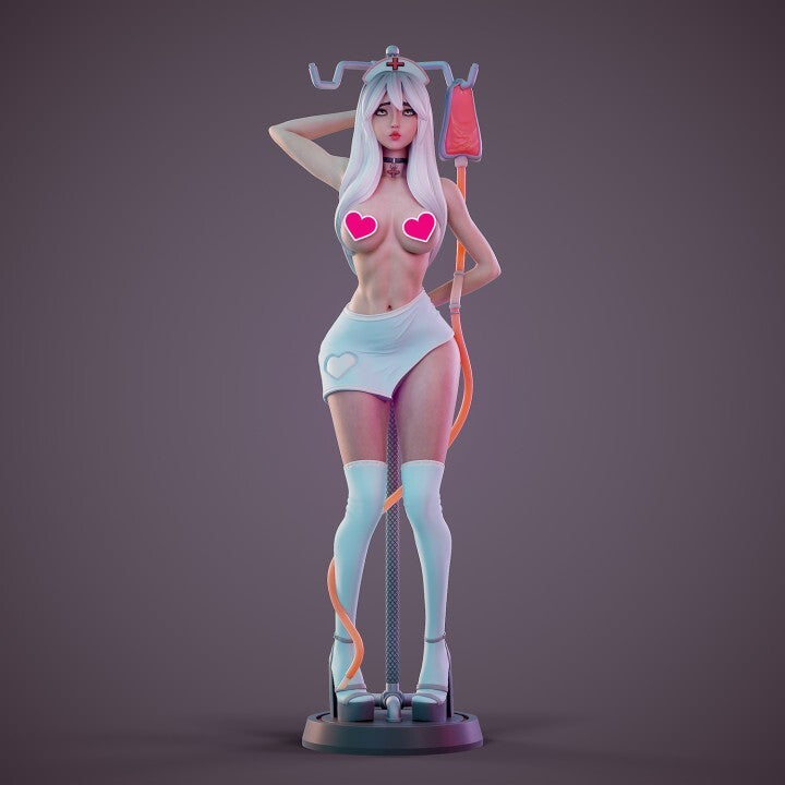 Sweet nurse figurine fan art 13 CM
