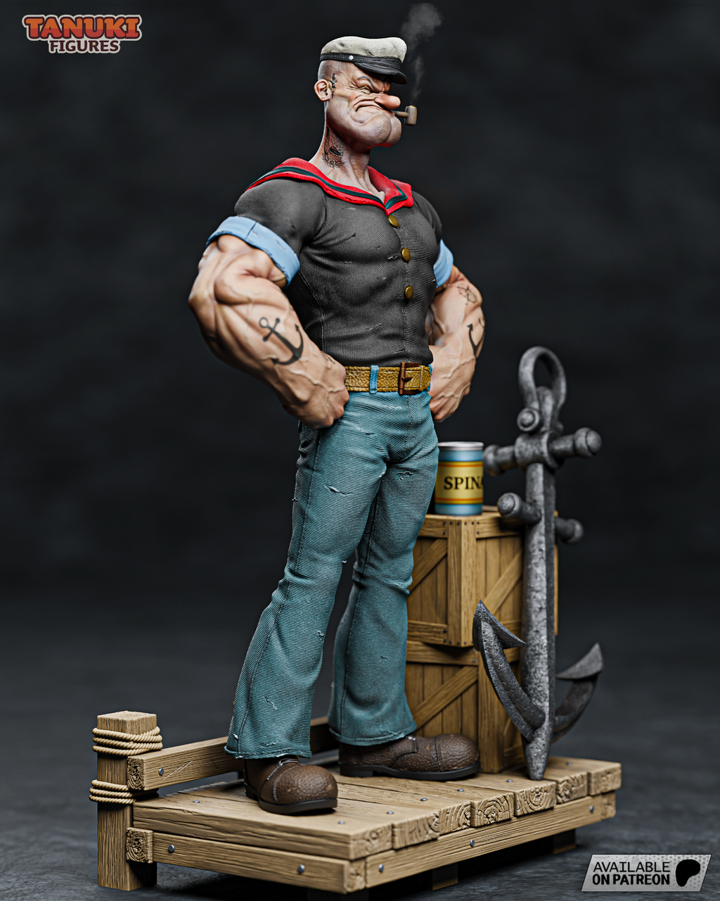 popey  figurine fan art 30 CM