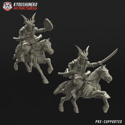 2 daimyo a cheval japonais