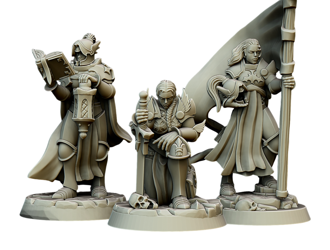 etat major chevalier a pied feminin compatible bretonnian