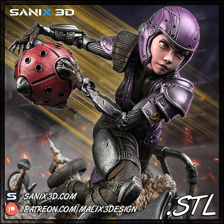 FIGURINE hauteur 28cm ALITA  figurine fan art (2 tetes differentes fournis)