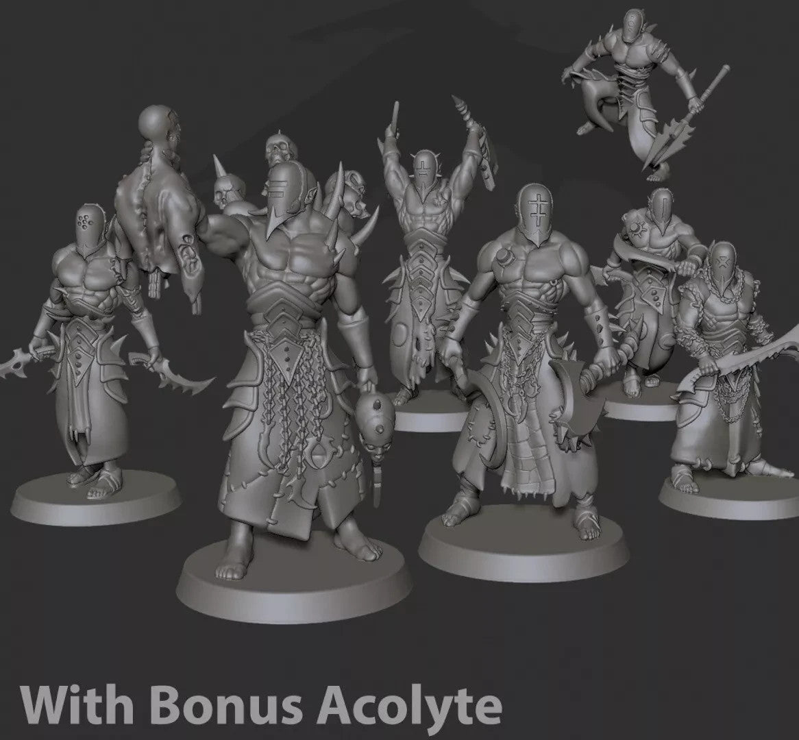 Wracked Warriors With Acolyte Leader elfe noire