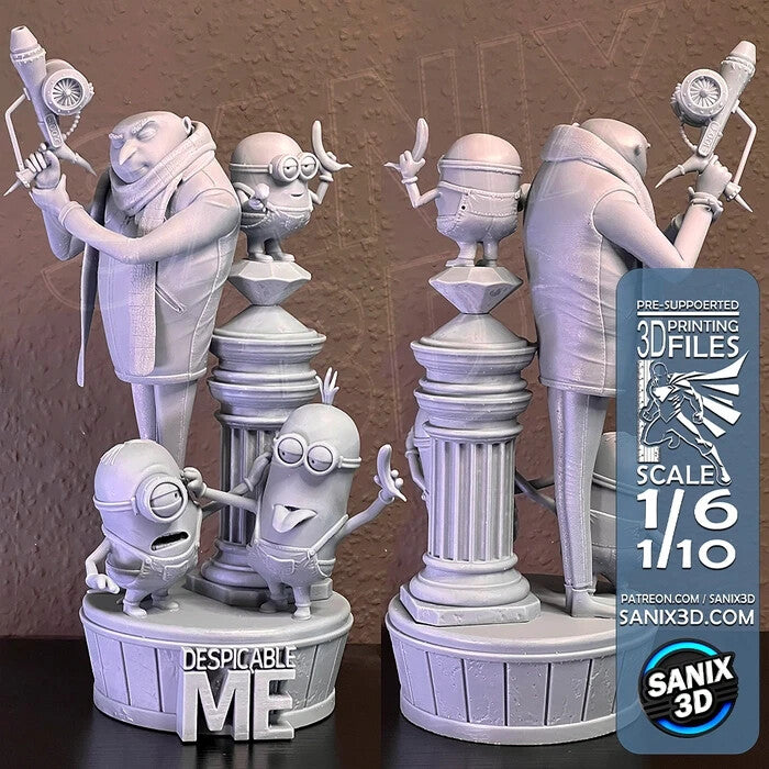 les minions figurines hauteur total 24cm  - 3D figurine fan art