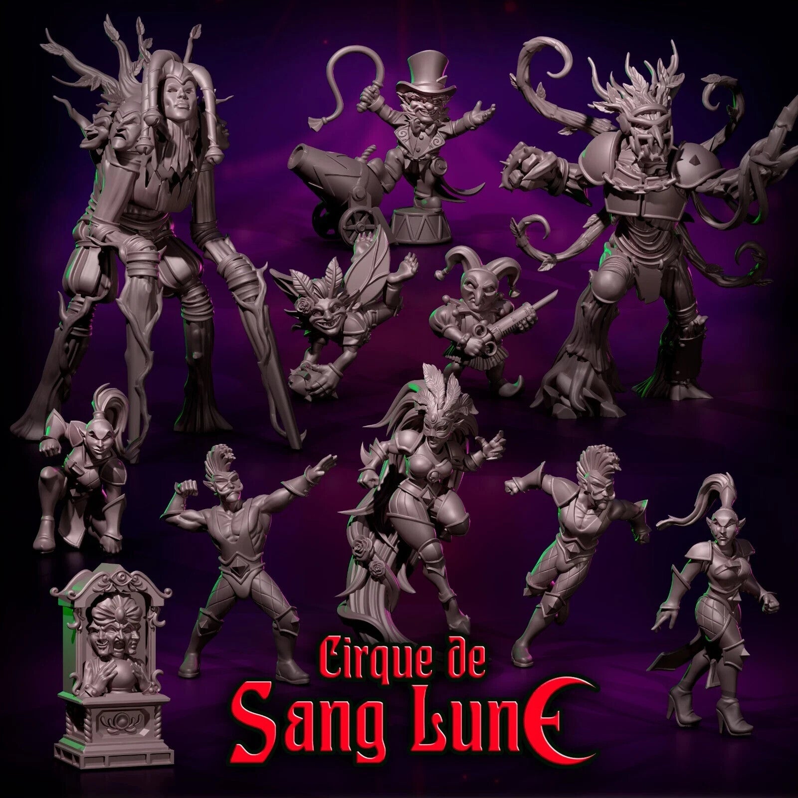 Cirque de Sang Lune Support staff equipe elfe noir fantasy