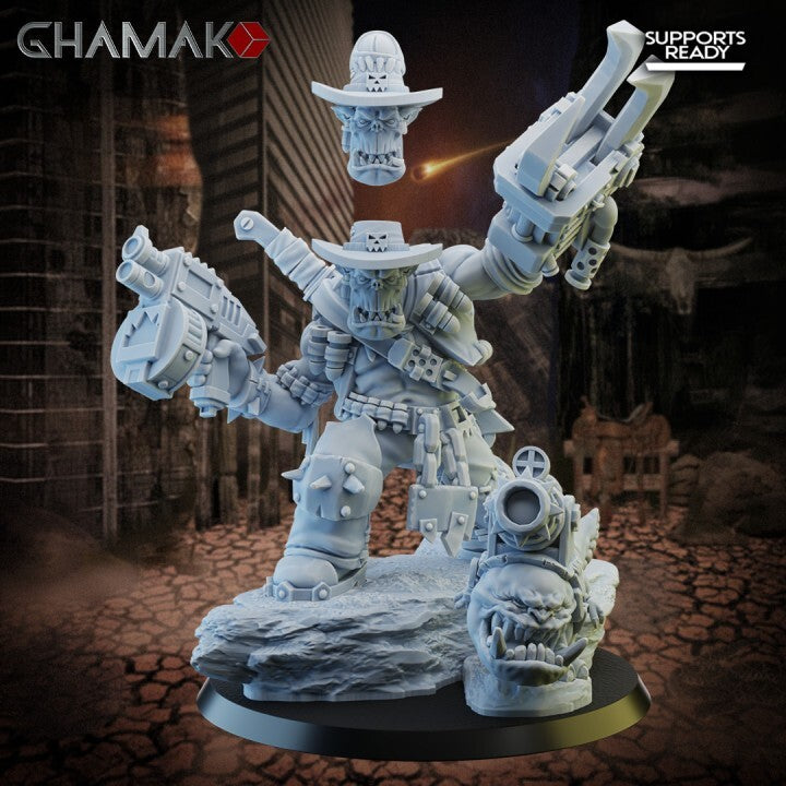 Wild West Orkz Warbozz with Angry fang and pet 