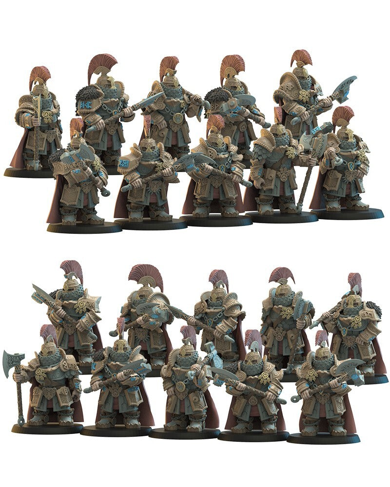 10 guerriers nain armes lourdes