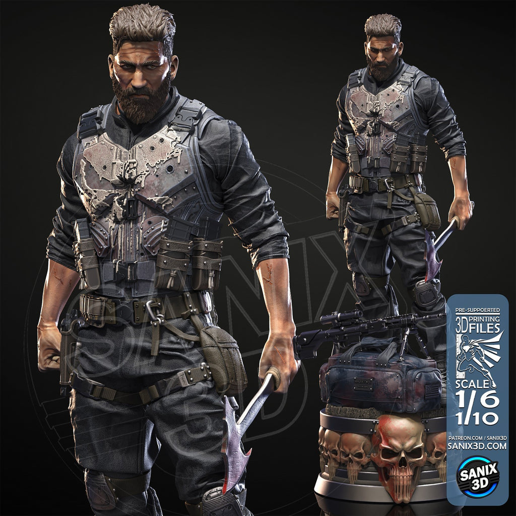 The PUNISHER  22 cm avec la base