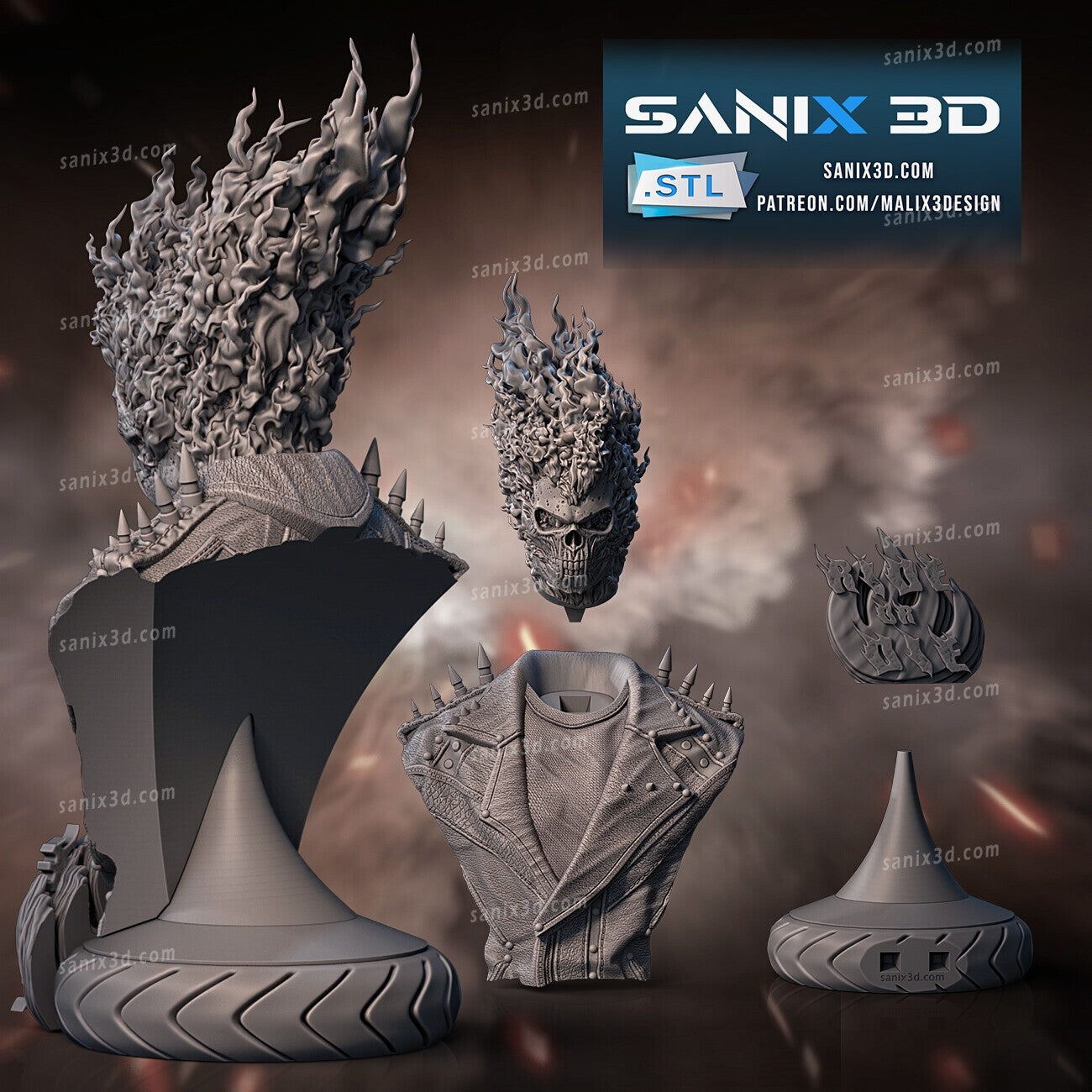 buste gosht rider hauteur 11cm