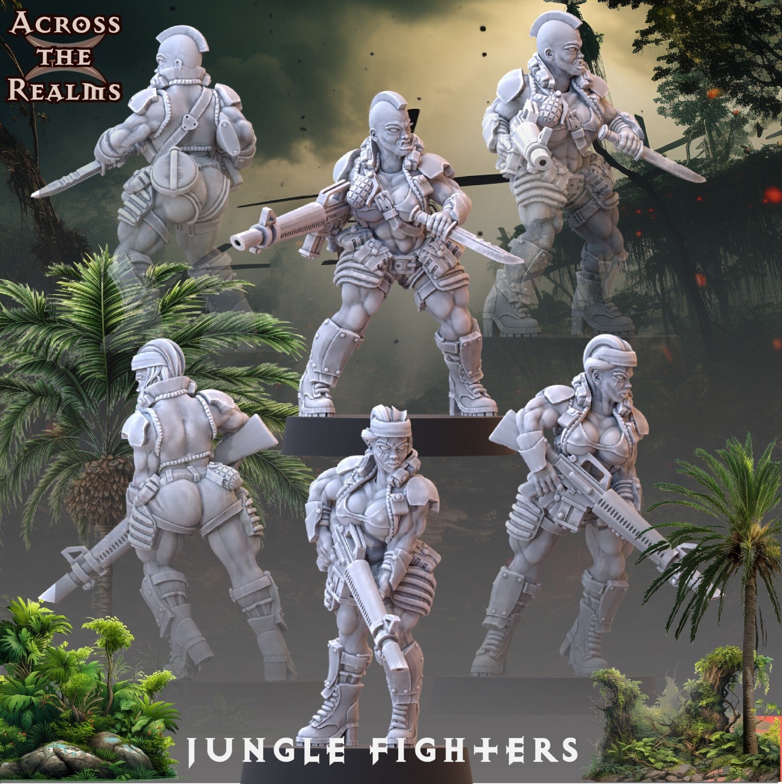 2 combattantes  de la jungle 