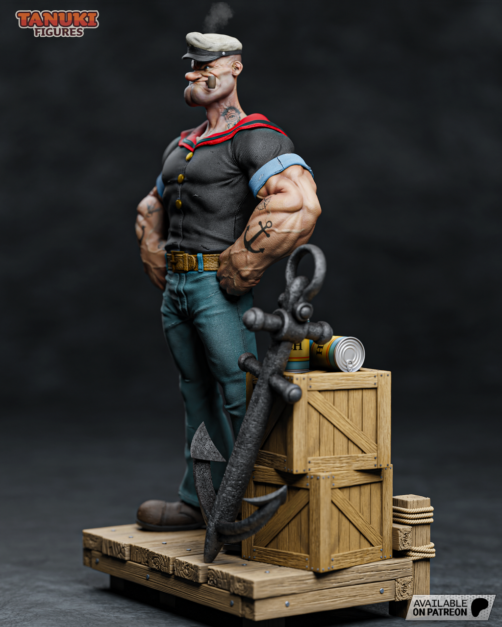 popey  figurine fan art 30 CM