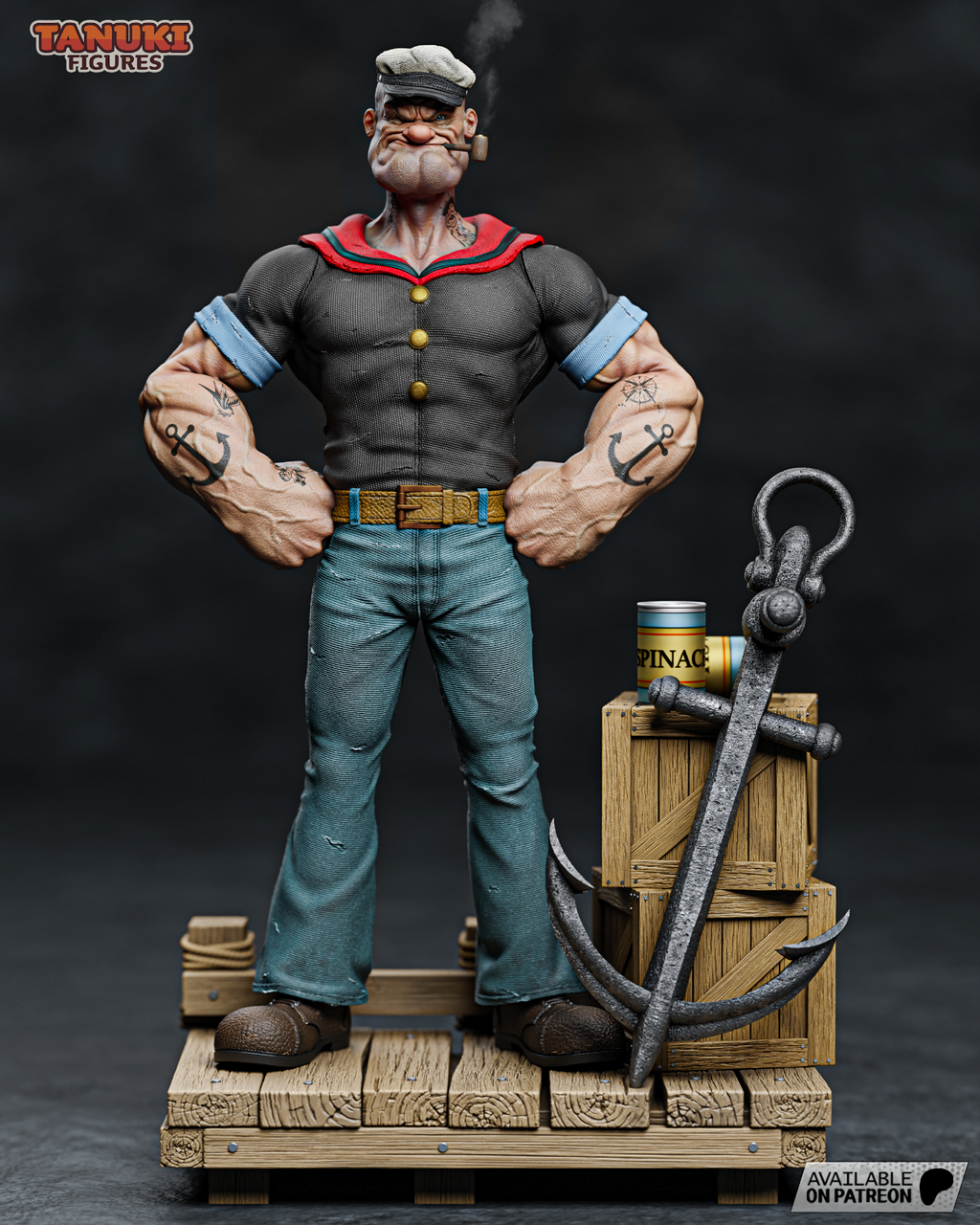popey  figurine fan art 30 CM