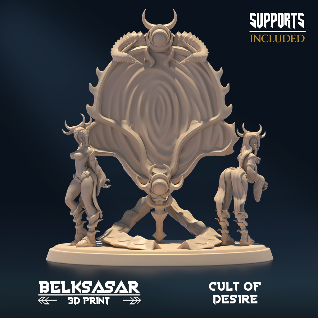 portail du culte du desire decor hauteur 77mm + 2 figurines demonettes