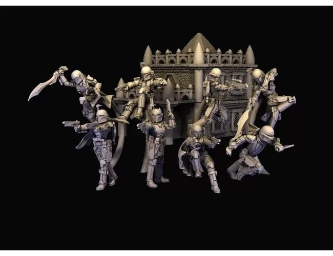 pack  8 figurines mandolorian compatible star wars legion