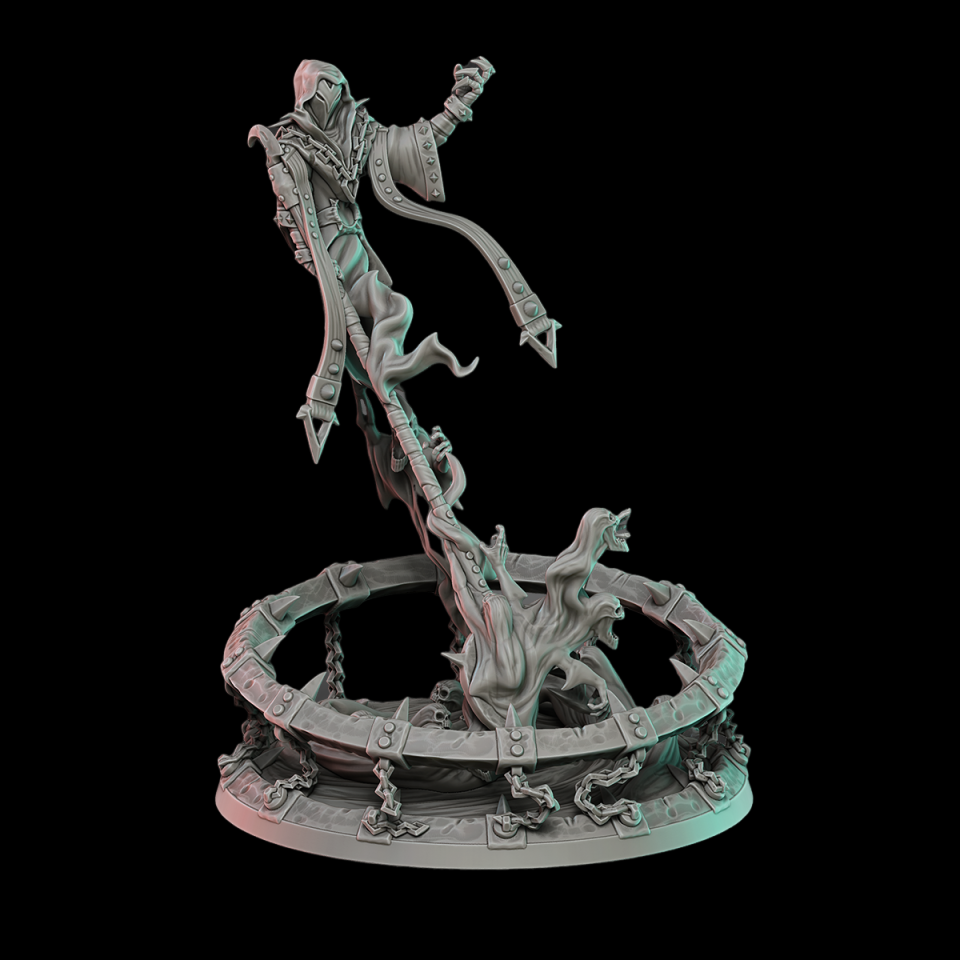 1 grand maitre nécromancien + socle 80mm compatible comtes vampires