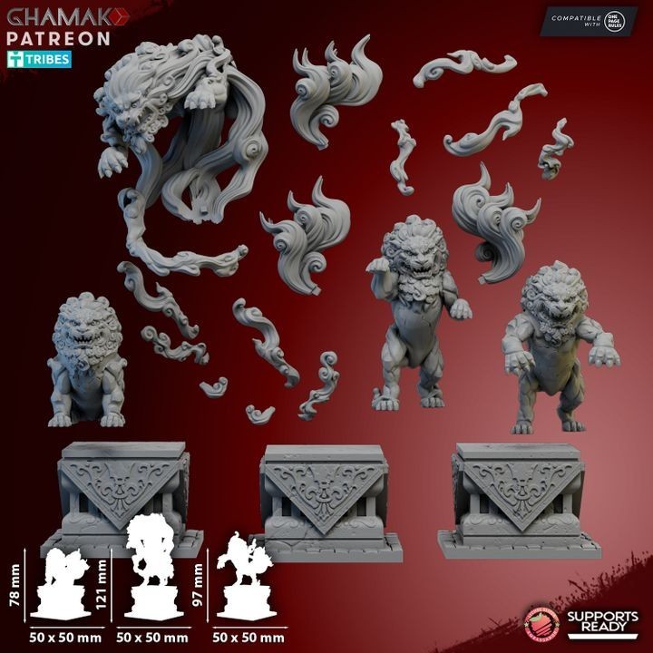 3 Komainu Statue chinese cathay
