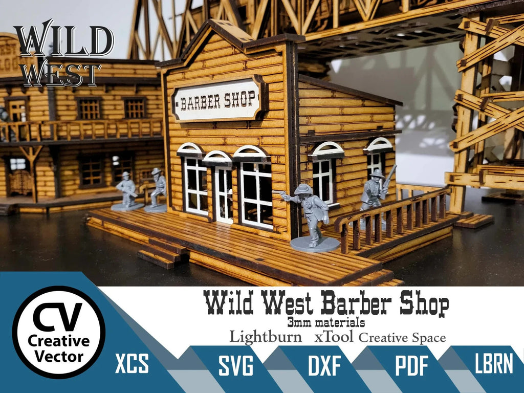 boutique barbier 28mm ouest sauvage mdf