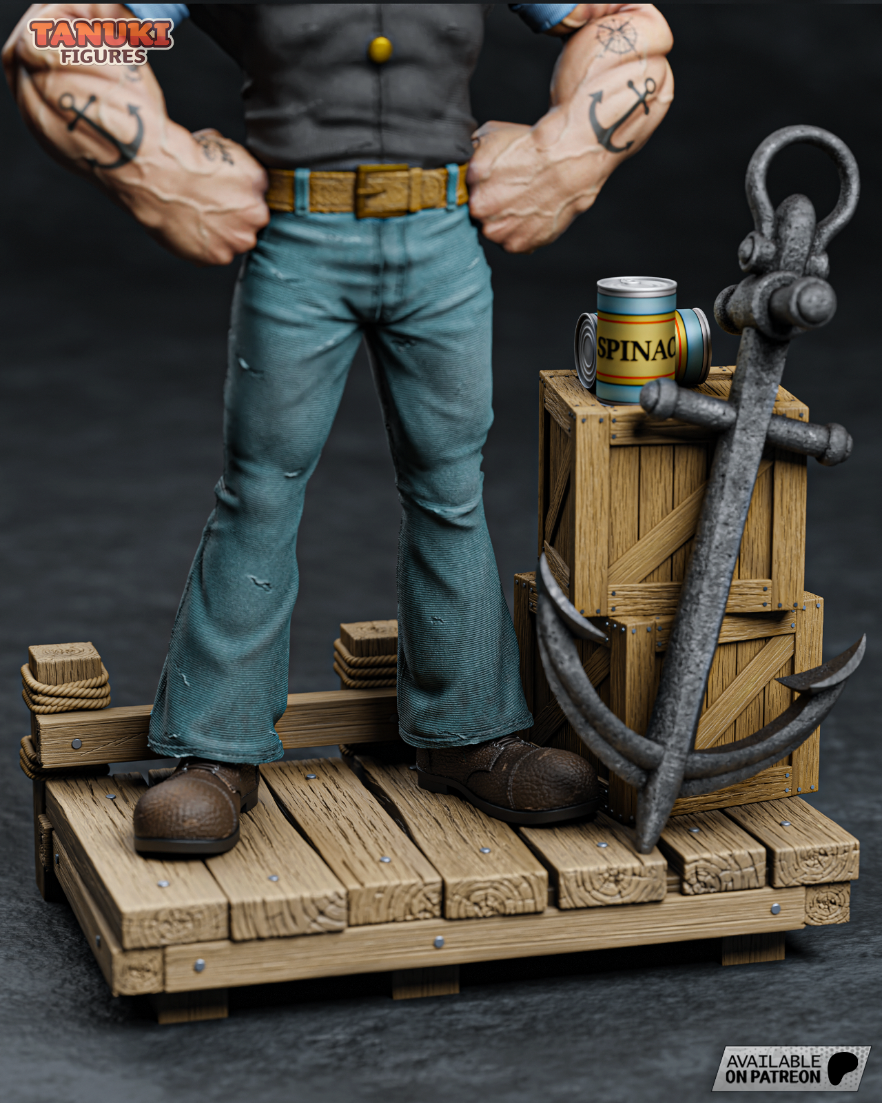 popey  figurine fan art 30 CM