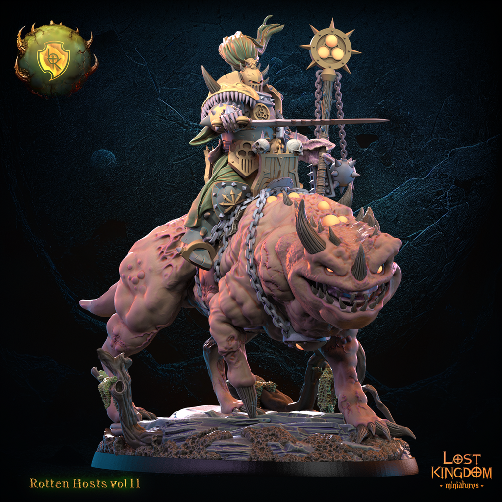 seigneur de la pestilence sur monture demoniaque
