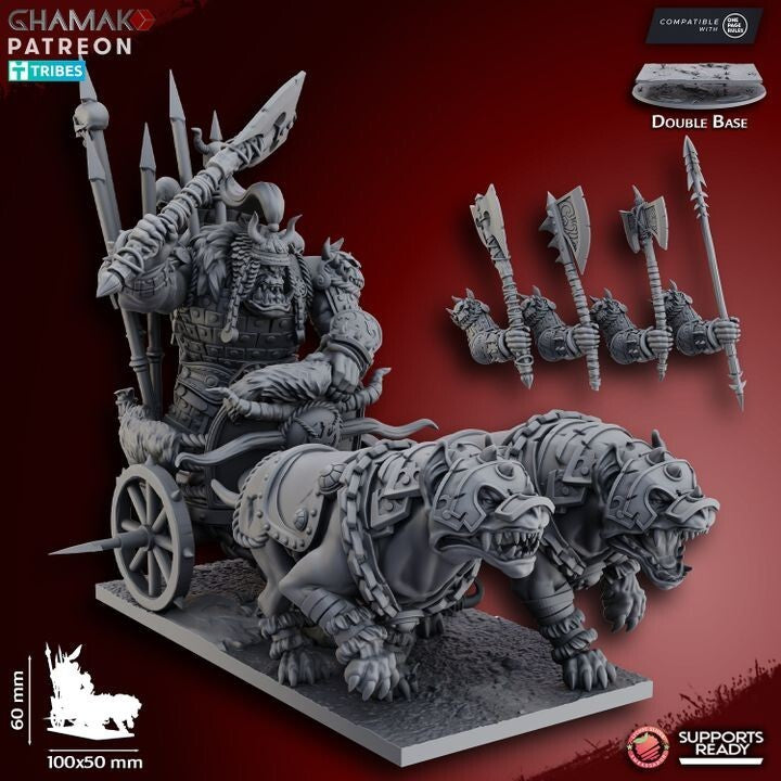 Orc sur chariot fantasy