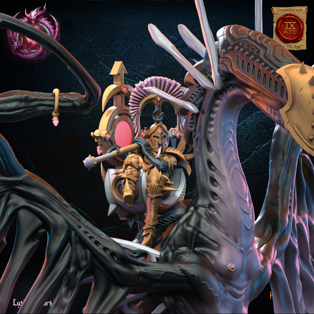 seigneur sur dragon guerrier du chaos