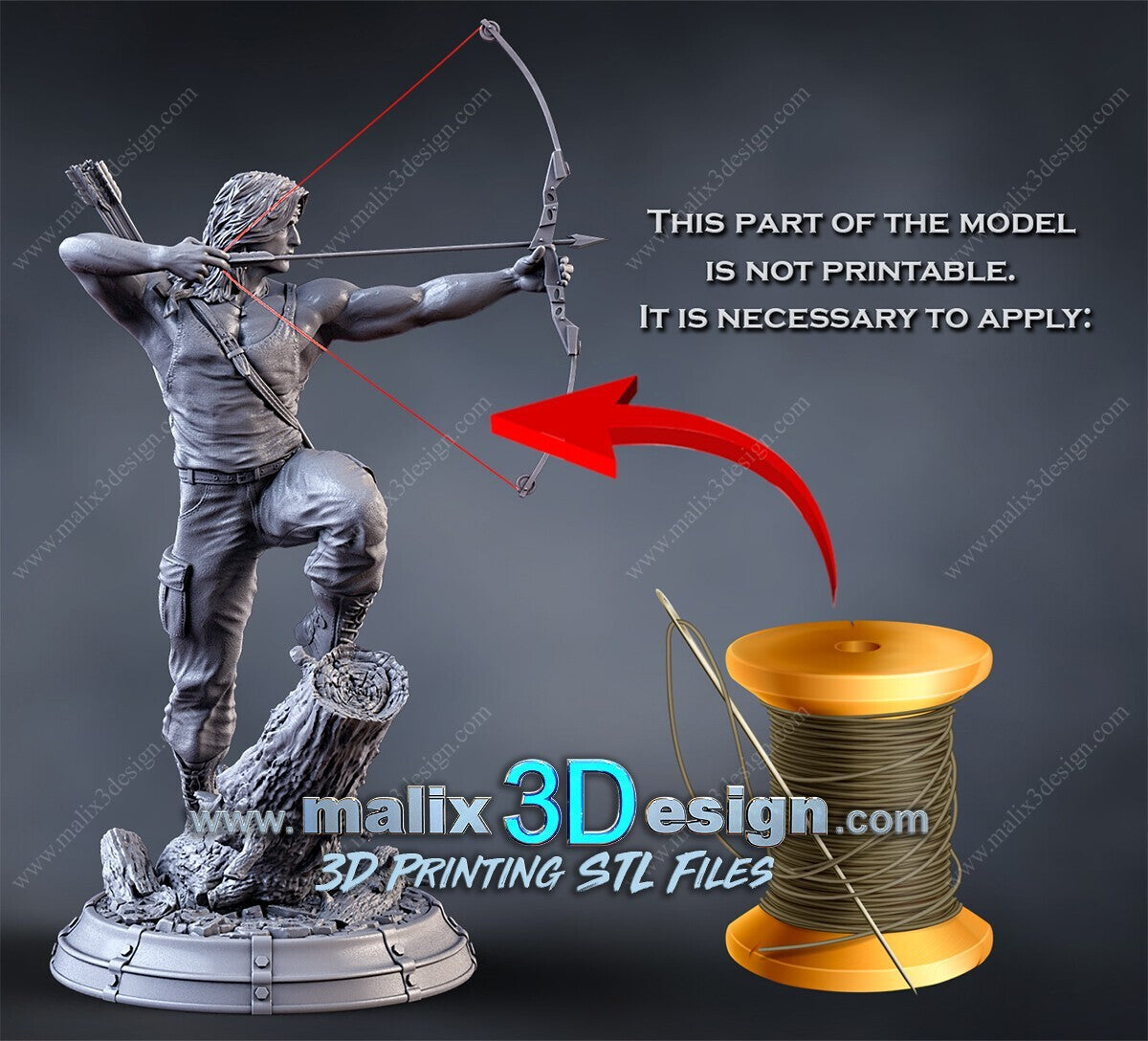 FIGURINE DE 24CM DE HAUT rambo  figurine fan art