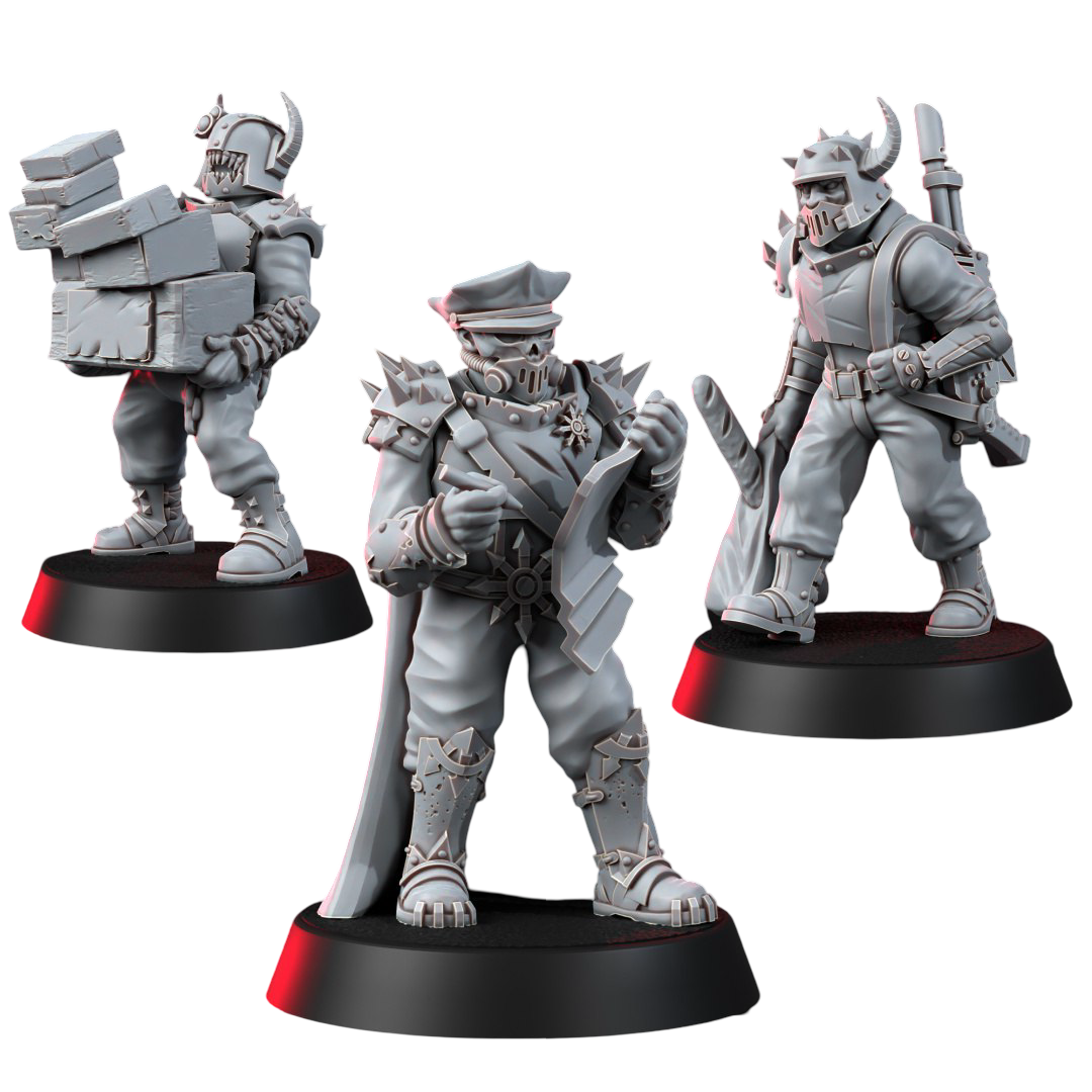 3 figurines qg garde impérial chaotique