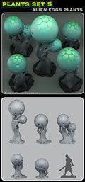 decor 5x plante alien