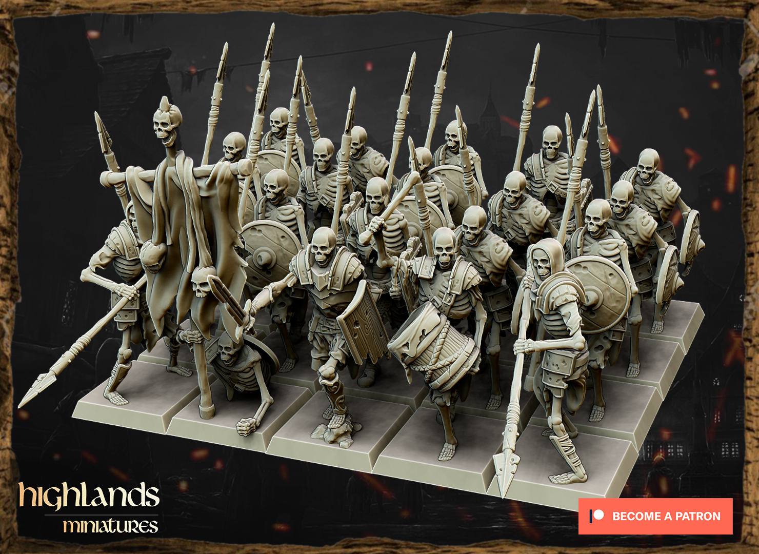 20 guerrier squelette  comtes vampires