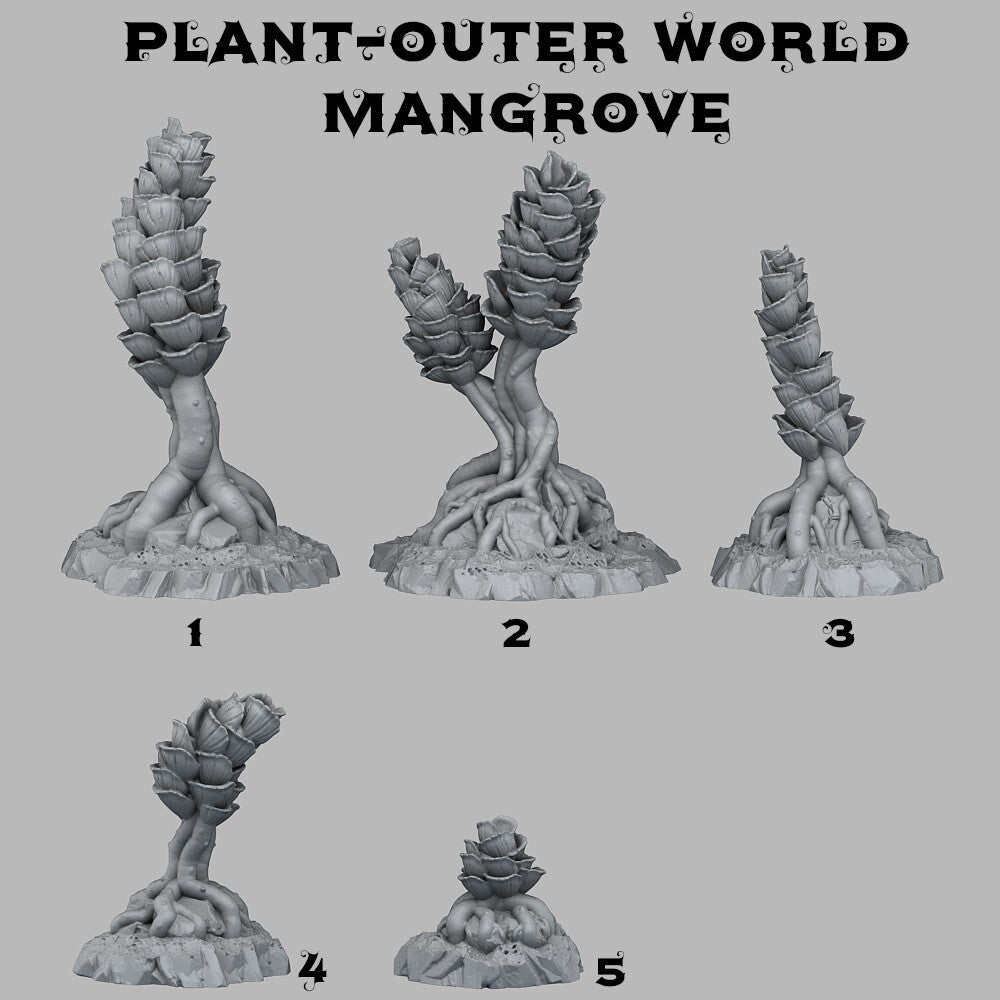 decor 5x plante alien