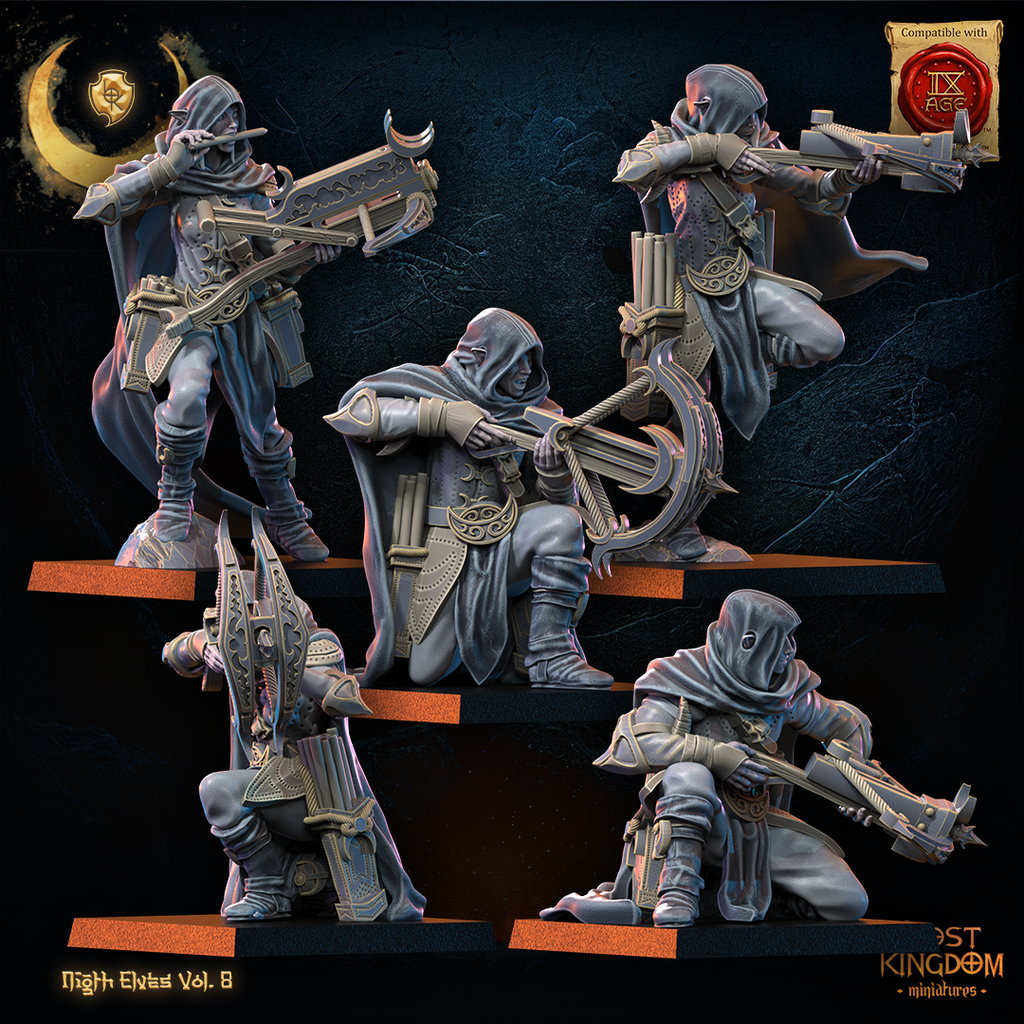 5 arbaletriers elfes noires 