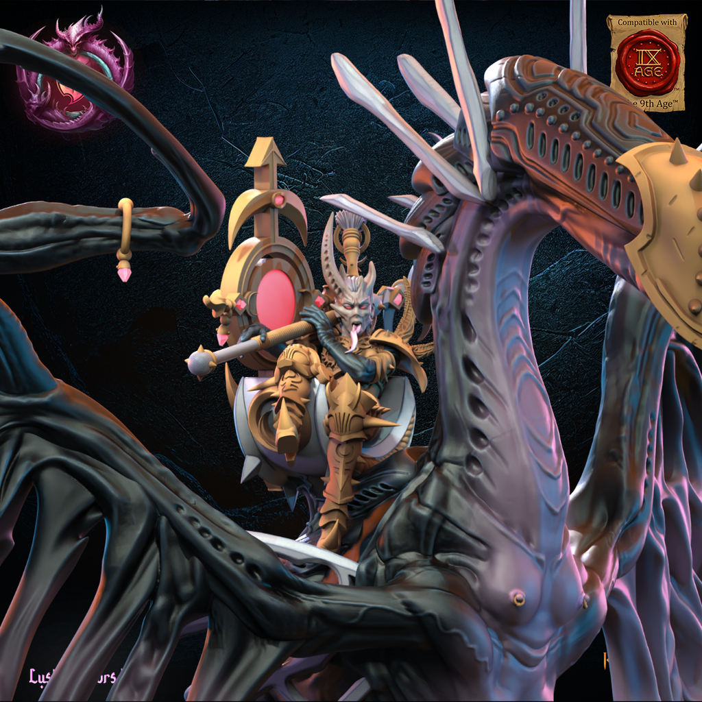 seigneur sur dragon guerrier du chaos