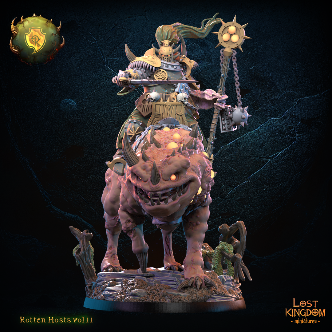 seigneur de la pestilence sur monture demoniaque