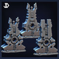 3 obelisque necron hauteur 15 cm de haut 10 de large