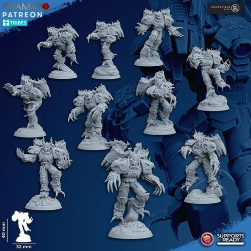 10 Warped Claws de station forge  avec les socles