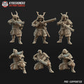 6 samurais  japonais arme a feu