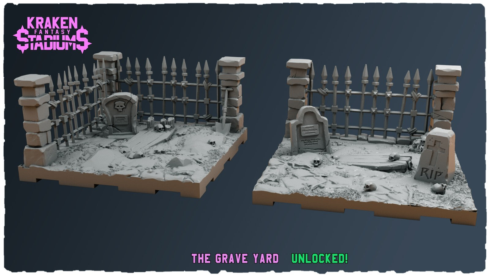 decors de cimetière terrain de football fantasy