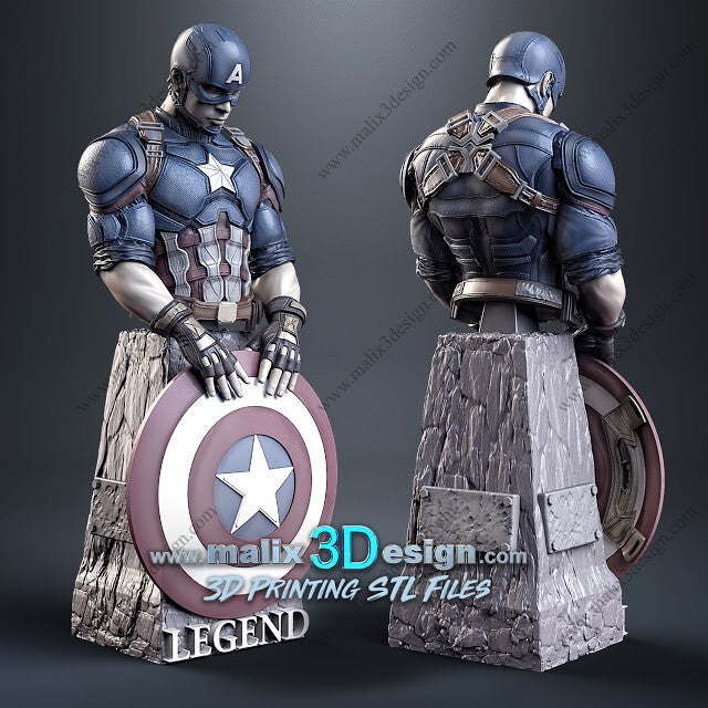 buste captain america 17 cm avec la base